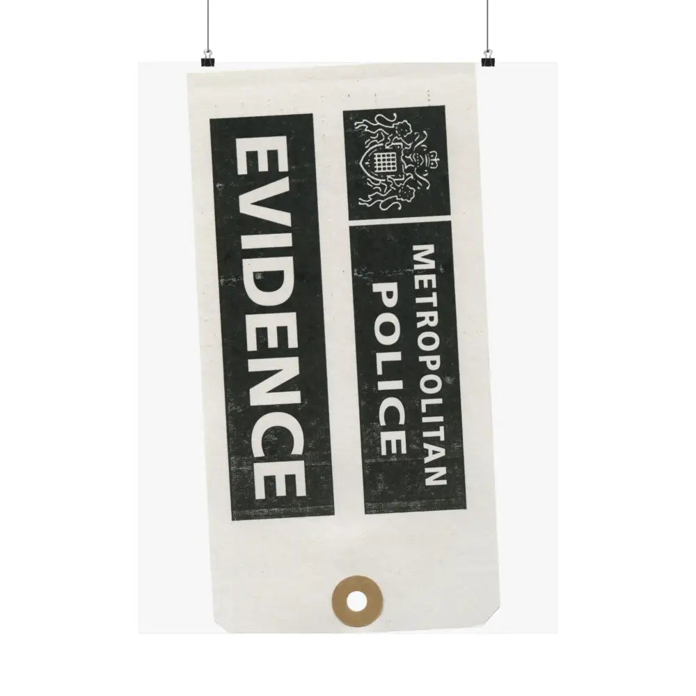 Metropolitan Police evidence tag.