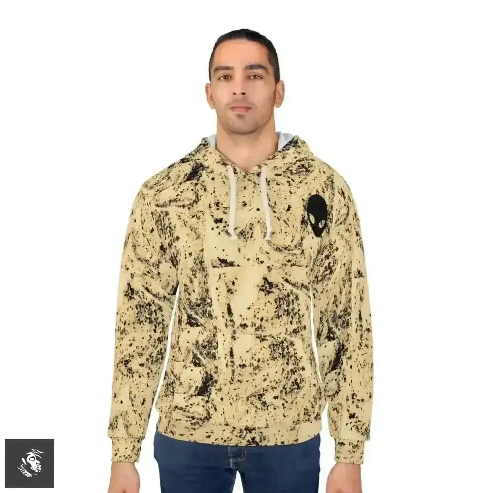 Cosmic Rebel: Bleached Extraterrestrial Hoodie for Free Spirits - Free Spirit Chic