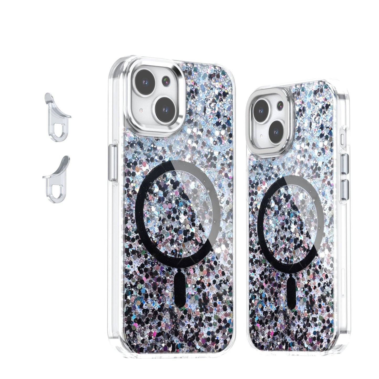 Creative Sequins Glitter Epoxy Magnetic Phone Case - Free Spirit Chic