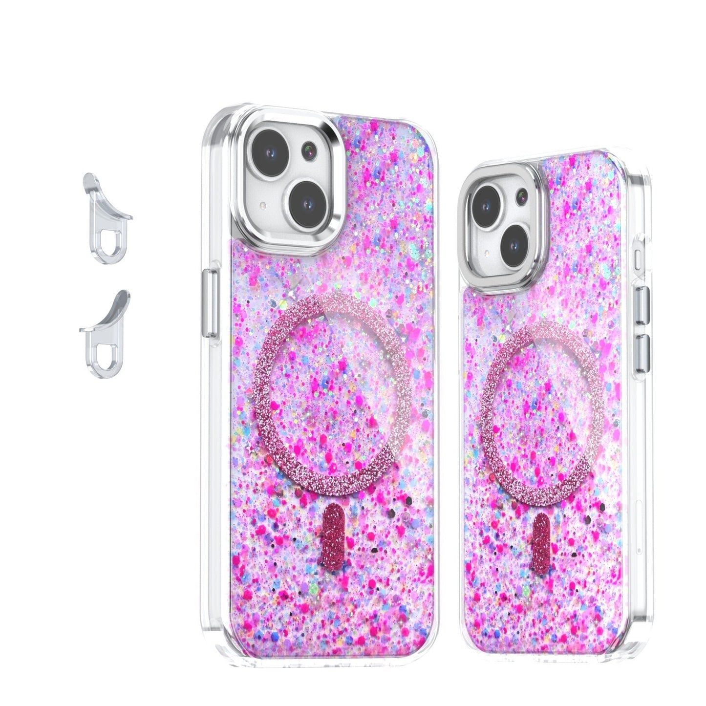 Creative Sequins Glitter Epoxy Magnetic Phone Case - Free Spirit Chic