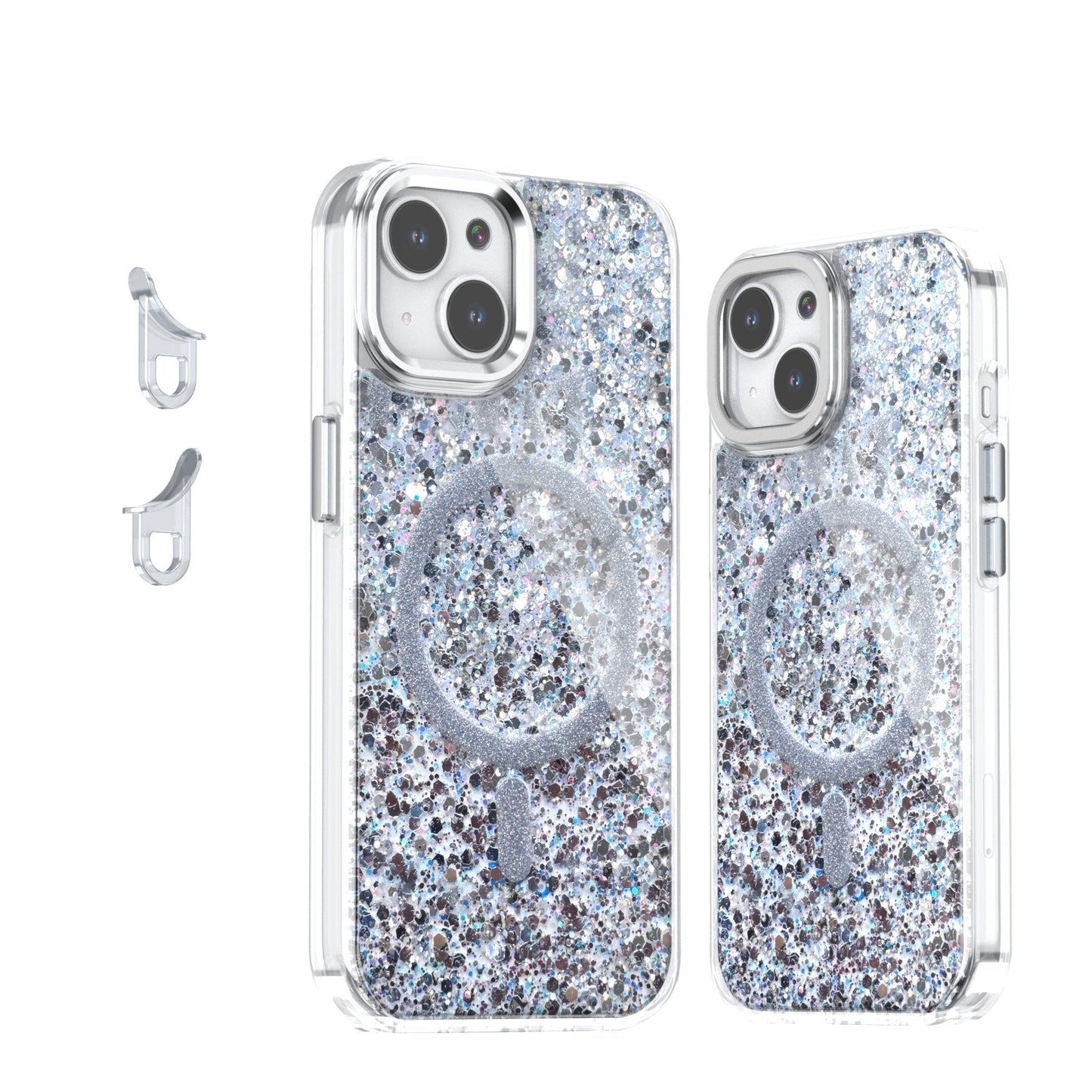 Creative Sequins Glitter Epoxy Magnetic Phone Case - Free Spirit Chic