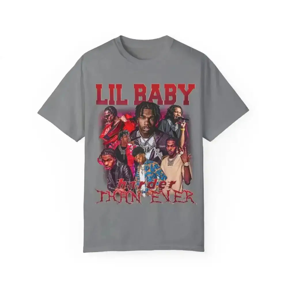 Lil Baby Fan Tee Rocks Collage Art on Comfy Cotton Preview Image - Free Spirit Chic