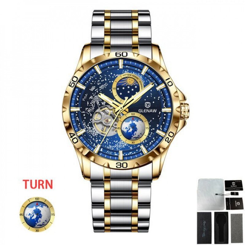 Men's Simple Stainless Steel Quartz Watch - Free Spirit Chic