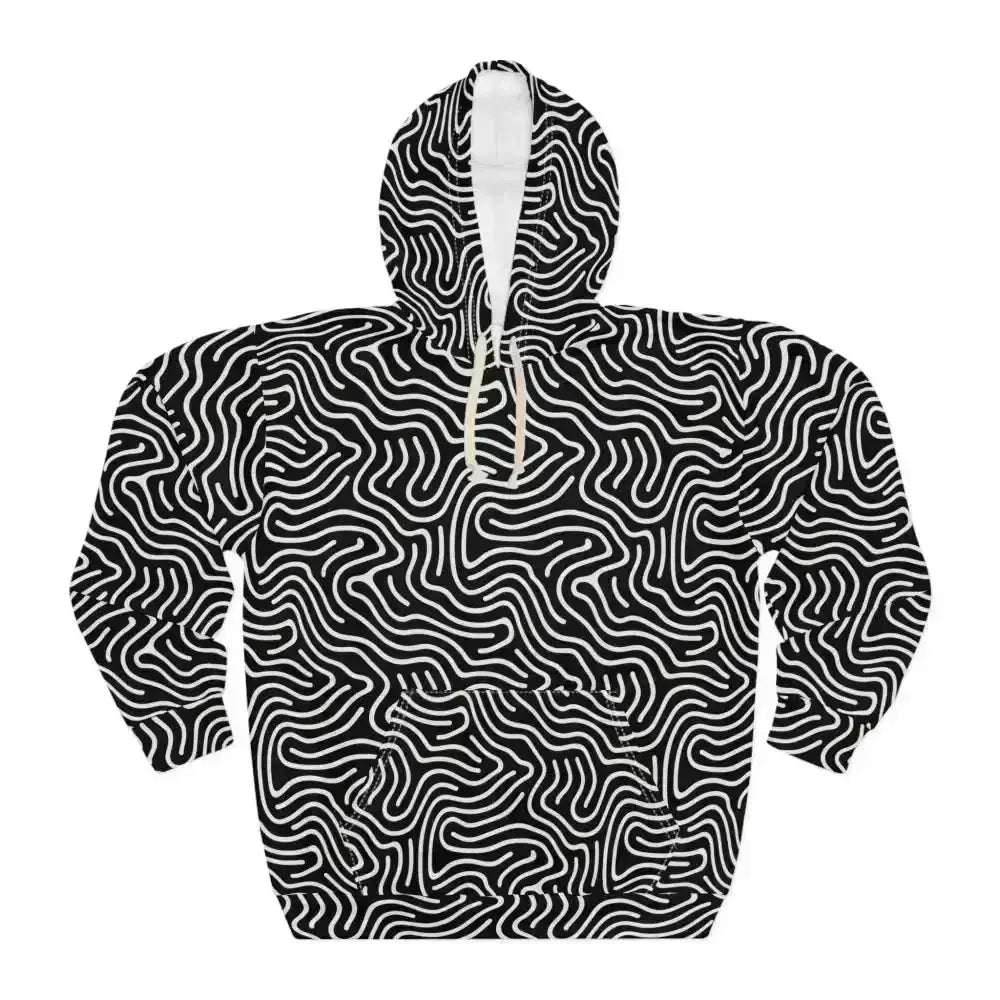 Mesmerizing Optical Illusion Hoodie Rocks Zebra Waves - Free Spirit Chic