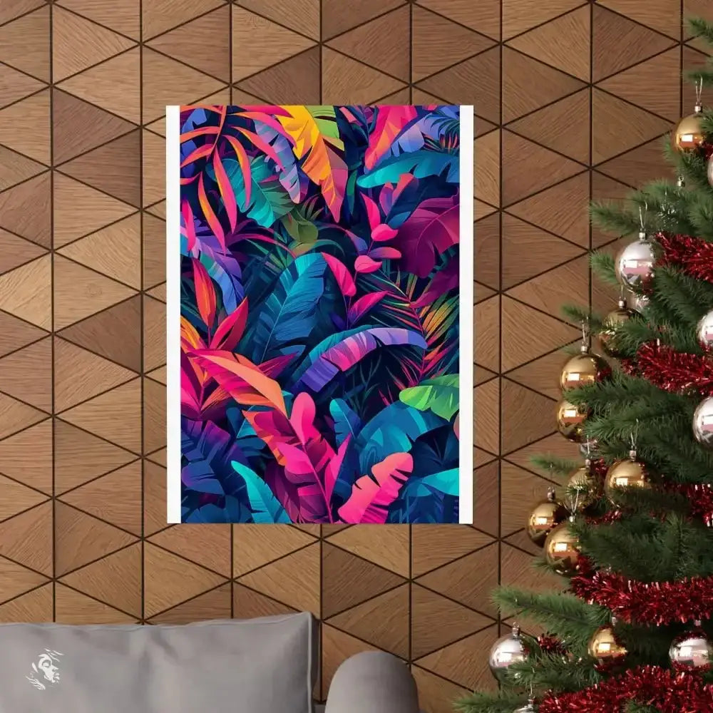 Neon Jungle Pop Art Fever Poster Explodes with Tropical Vibes - Free Spirit Chic