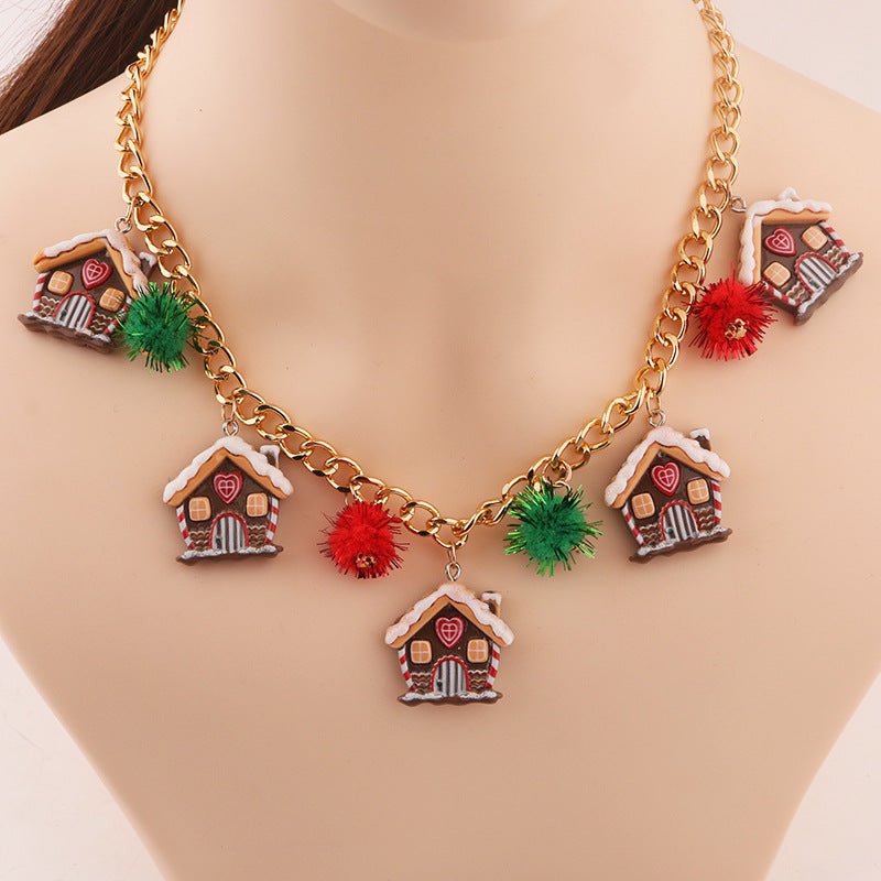 New Christmas Tree Bell Santa Claus Necklace Creative Personalized Pendant Clavicle Chain Women's Jewelry - Free Spirit Chic