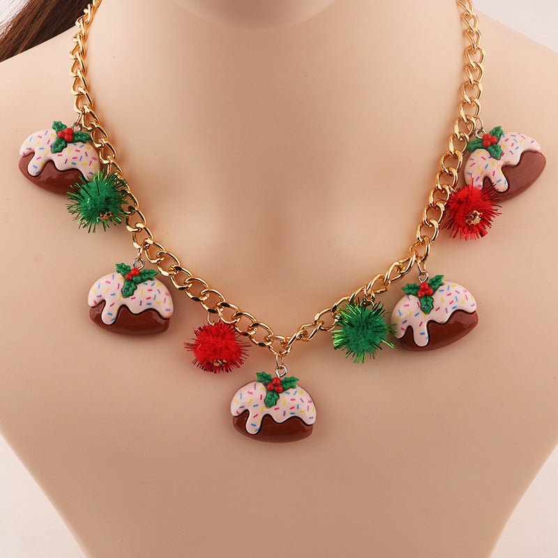 New Christmas Tree Bell Santa Claus Necklace Creative Personalized Pendant Clavicle Chain Women's Jewelry - Free Spirit Chic