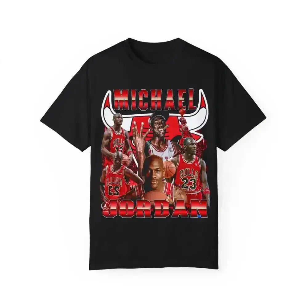 Retro Bulls Tee Showcases Iconic Players in Vintage Style Preview - Free Spirit Chic