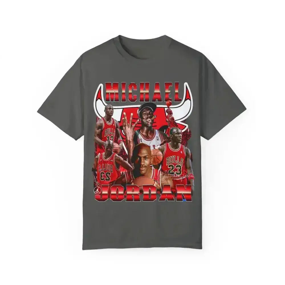 Retro Bulls Tee Showcases Iconic Players in Vintage Style Preview - Free Spirit Chic