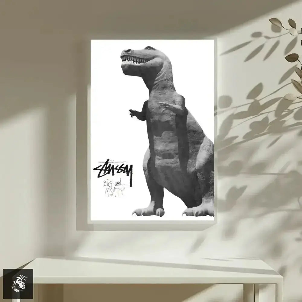 Roar - some Minimalist Prehistoric Wall Art Dinosaur Print - Free Spirit Chic