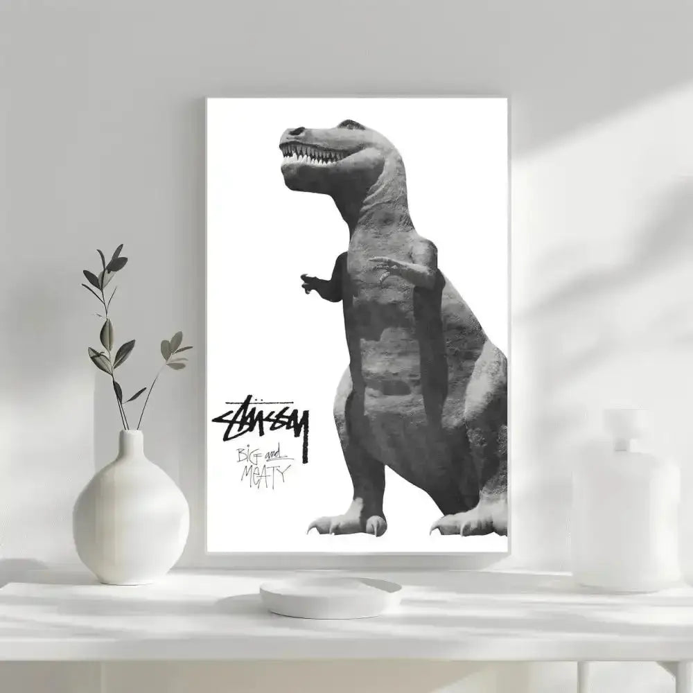 Roar - some Minimalist Prehistoric Wall Art Dinosaur Print - Free Spirit Chic