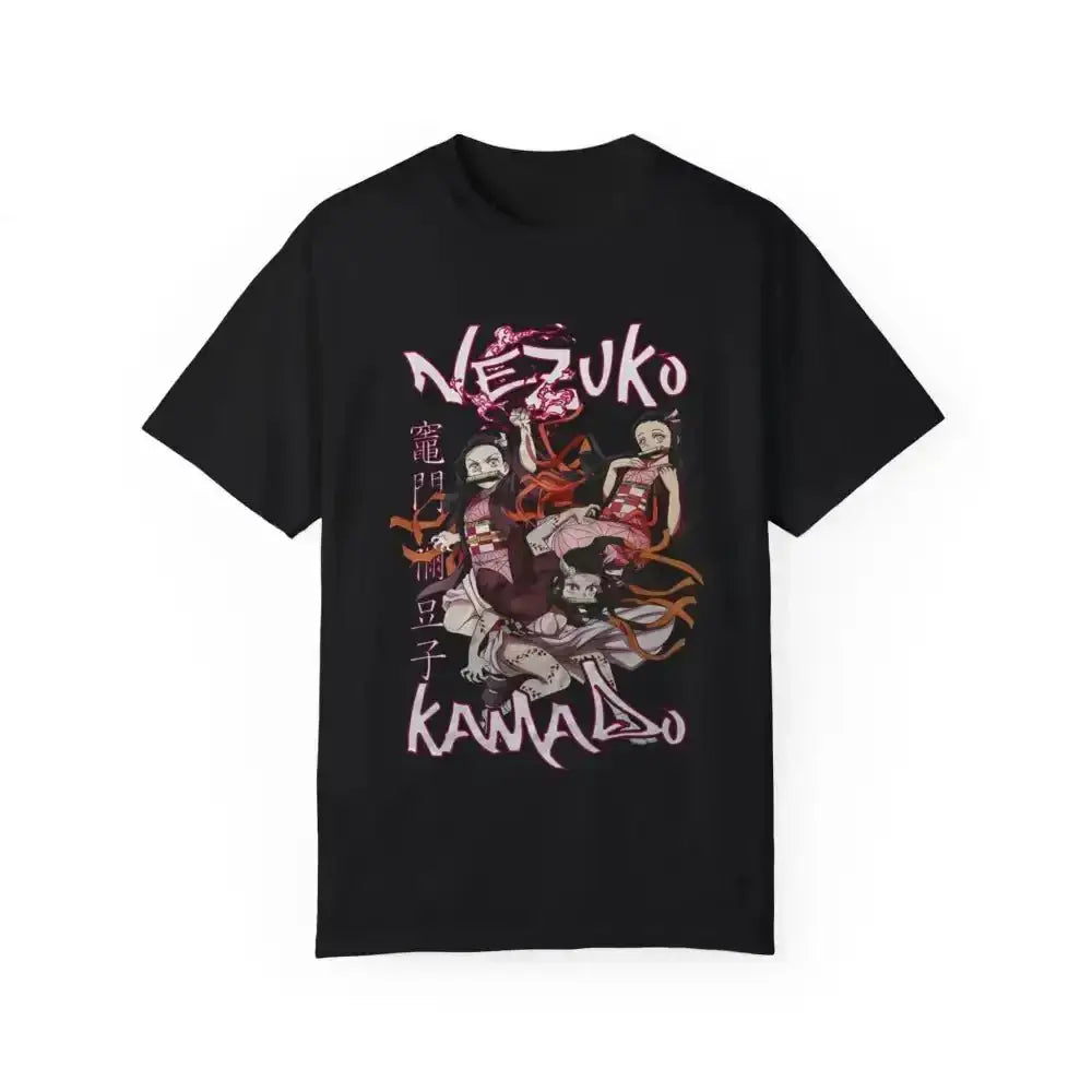 Rock the trendy nezuko japanese anime tee for ultimate style - Free Spirit Chic