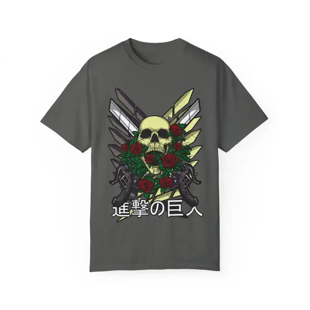 Skull anime t-shirt in all sizes with low heat care instructions - Free Spirit Chic