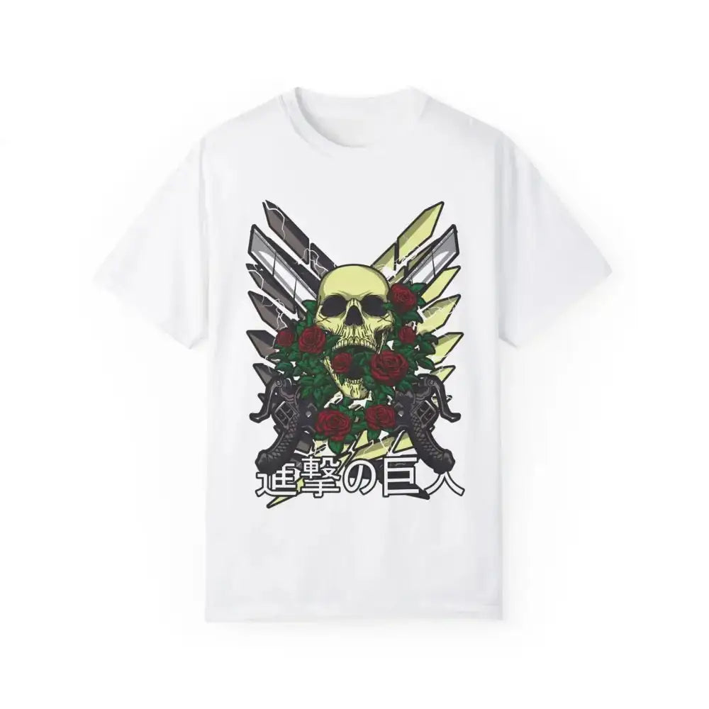 Skull anime t-shirt in all sizes with low heat care instructions - Free Spirit Chic