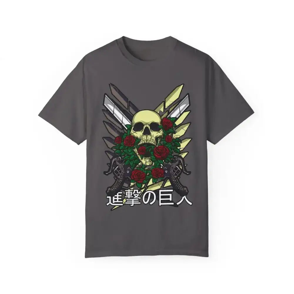 Skull anime t-shirt in all sizes with low heat care instructions - Free Spirit Chic