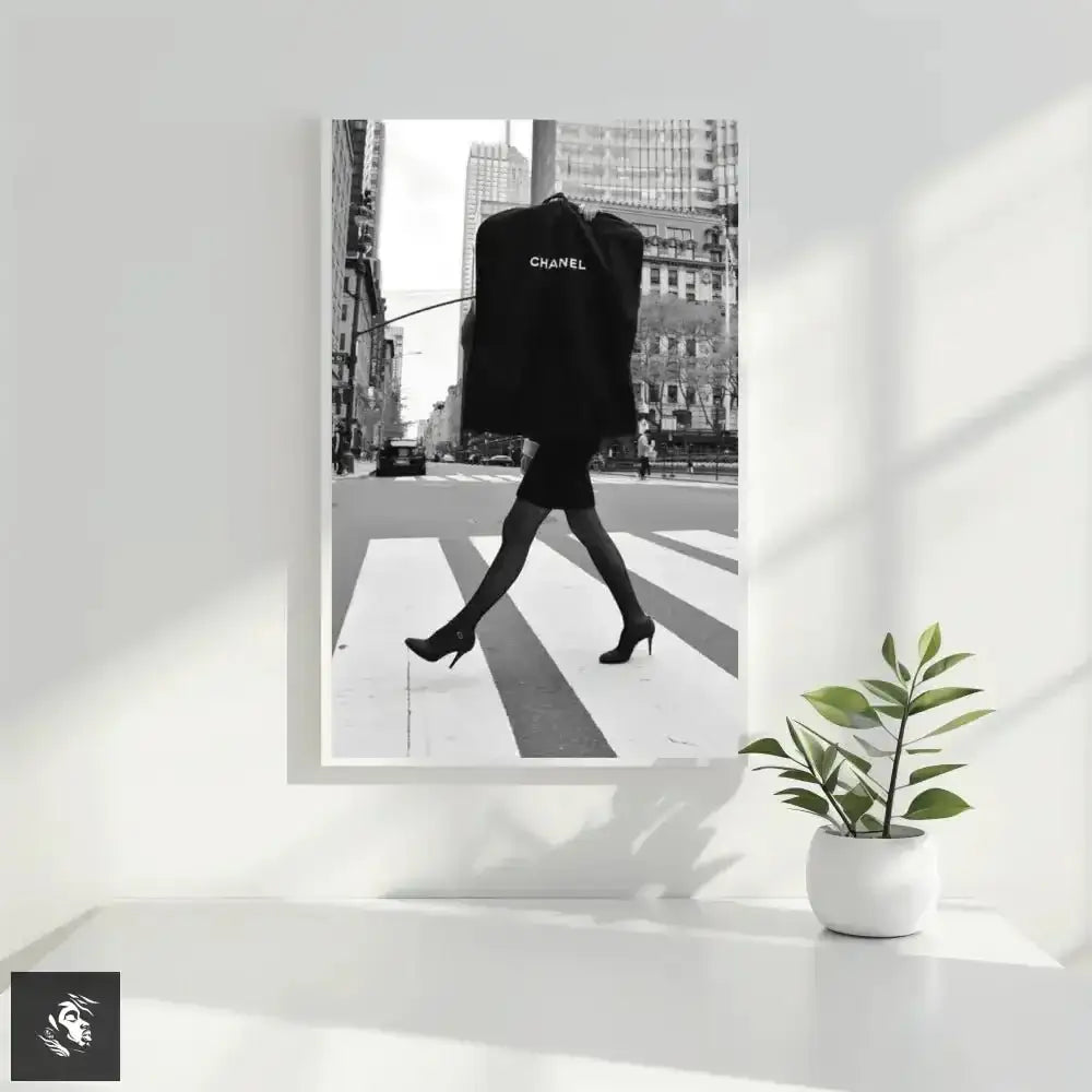 Stunning Chanel Fashion Poster Brings Monochrome Luxury to Your Wall - Free Spirit Chic