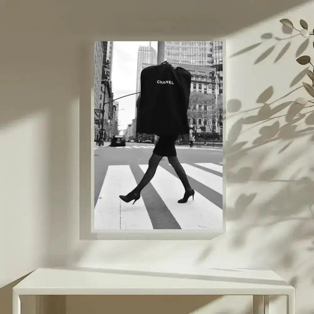 Stunning Chanel Fashion Poster Brings Monochrome Luxury to Your Wall - Free Spirit Chic