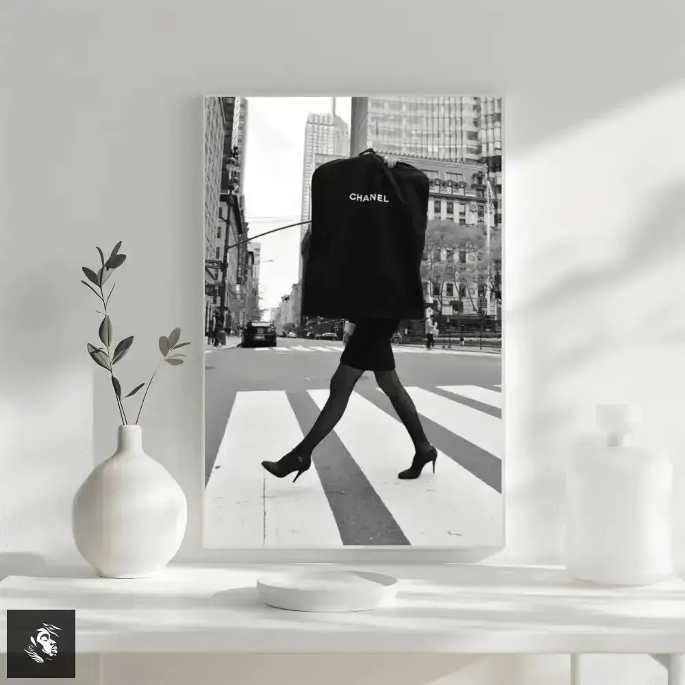 Stunning Chanel Fashion Poster Brings Monochrome Luxury to Your Wall - Free Spirit Chic