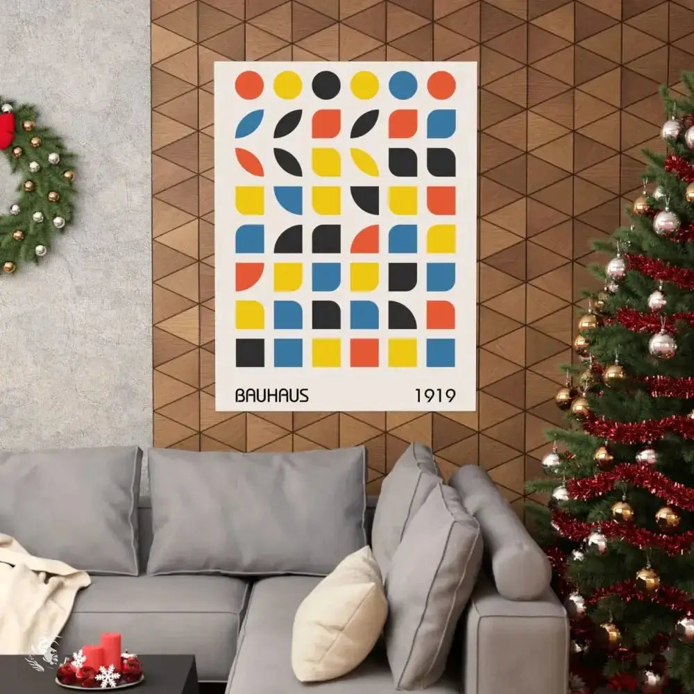 Vibrant Bauhaus Poster Brings Geometric Art to Life - Free Spirit Chic
