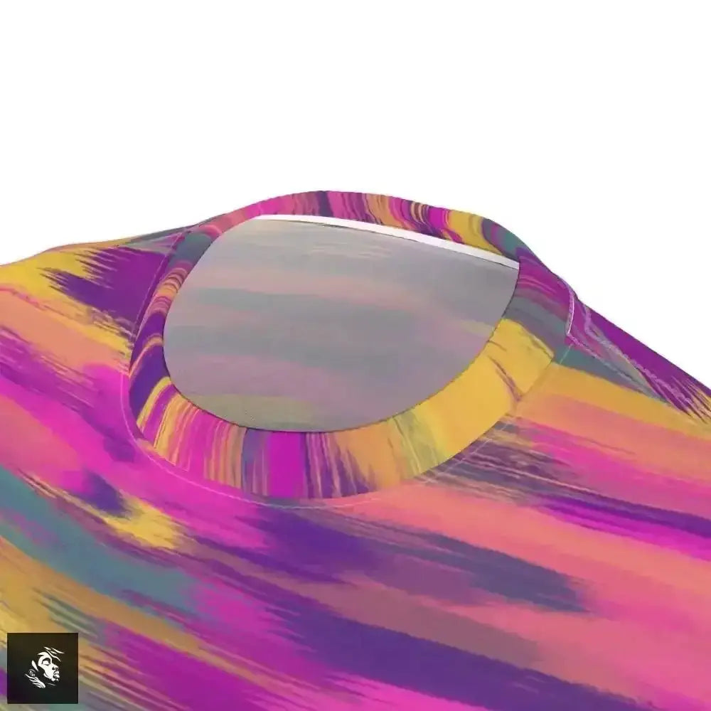 Vibrant Brushstroke Tee Bursts with Artistic Flair - Free Spirit Chic