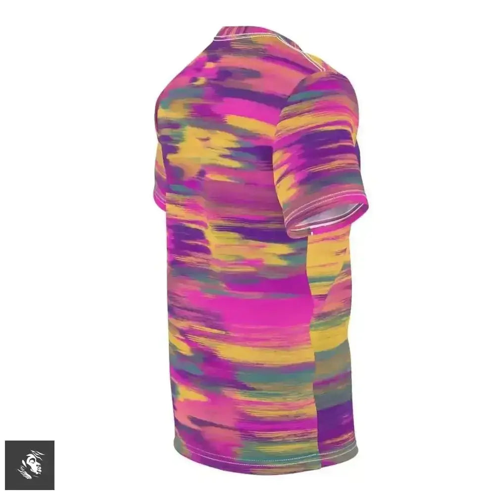 Vibrant Brushstroke Tee Bursts with Artistic Flair - Free Spirit Chic