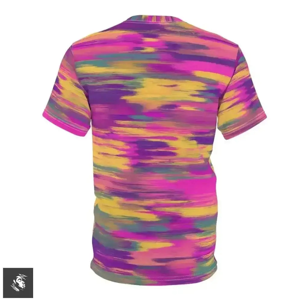 Vibrant Brushstroke Tee Bursts with Artistic Flair - Free Spirit Chic