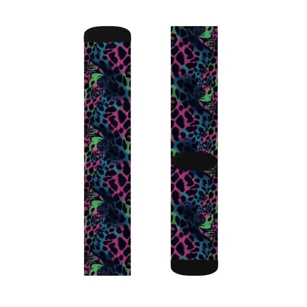 Wild Cheetah Pattern Sublimation Socks for Fierce Feet - Free Spirit Chic