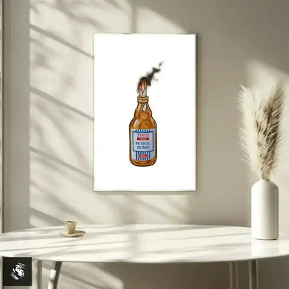 Banksy's Explosive Tesco Petrol Bomb Digital Art Print Ignites Walls - Free Spirit Chic