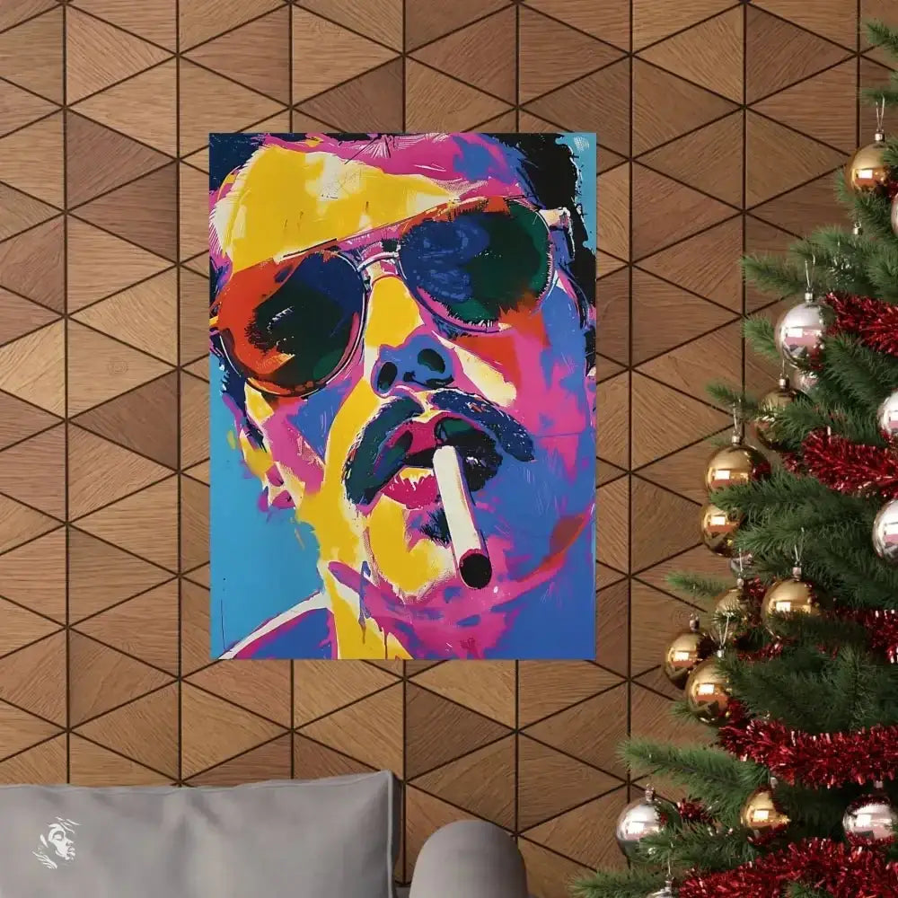 Cool Pop Art Smoking Man Poster for Retro Home Decor - Free Spirit Chic