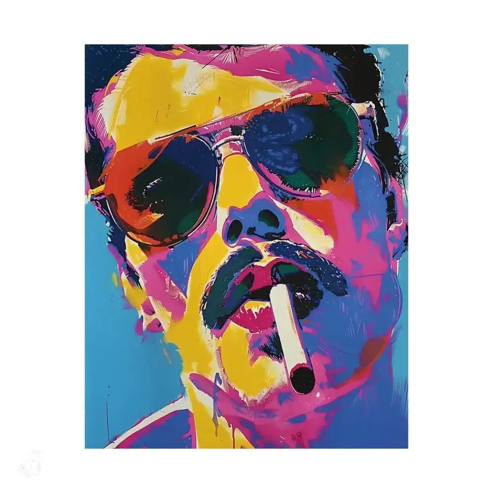 Cool Pop Art Smoking Man Poster for Retro Home Decor - Free Spirit Chic