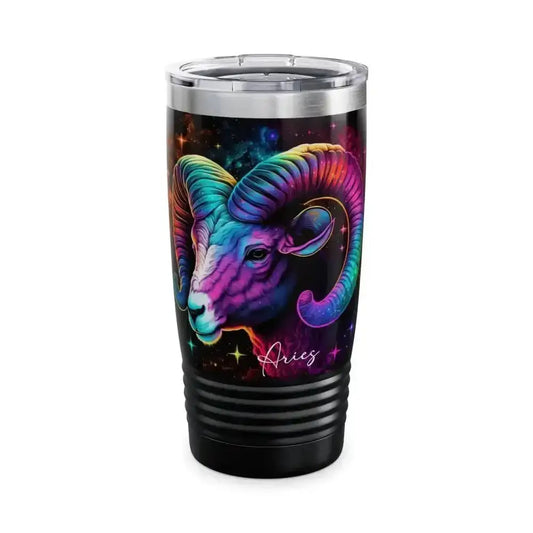 Cosmic Aries Zodiac Tumbler Unleashes Celestial Sips - Free Spirit Chic