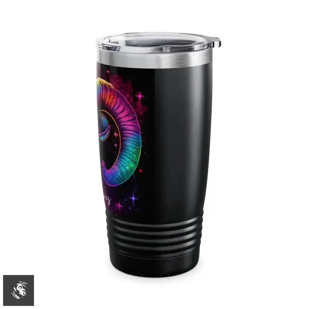 Cosmic Aries Zodiac Tumbler Unleashes Celestial Sips - Free Spirit Chic