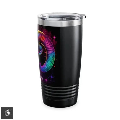 Cosmic Aries Zodiac Tumbler Unleashes Celestial Sips - Free Spirit Chic
