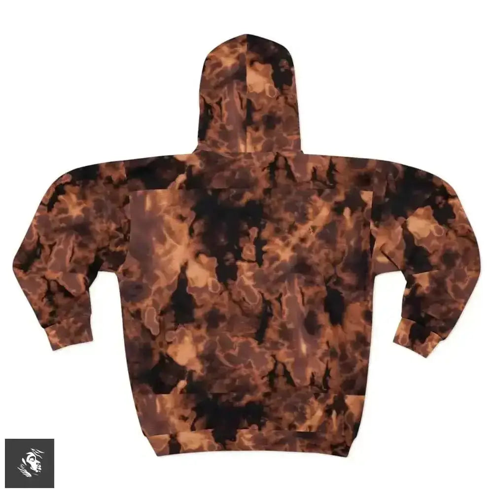 Cosmic Comfort: Bleached Planet Unisex Zip Hoodie - Free Spirit Chic