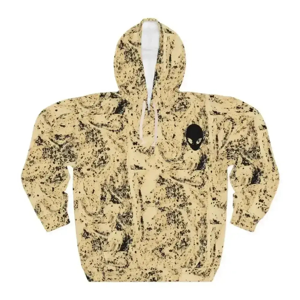 Cosmic Rebel: Bleached Extraterrestrial Hoodie for Free Spirits - Free Spirit Chic