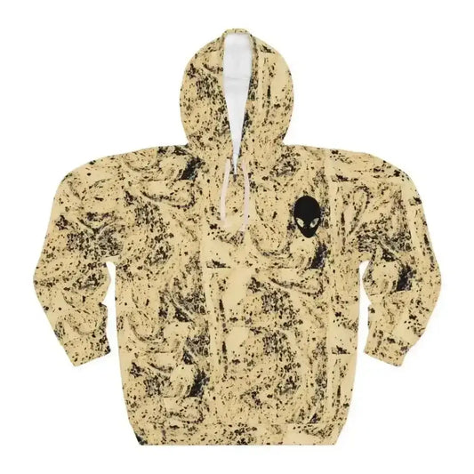 Cosmic Rebel: Bleached Extraterrestrial Hoodie for Free Spirits - Free Spirit Chic