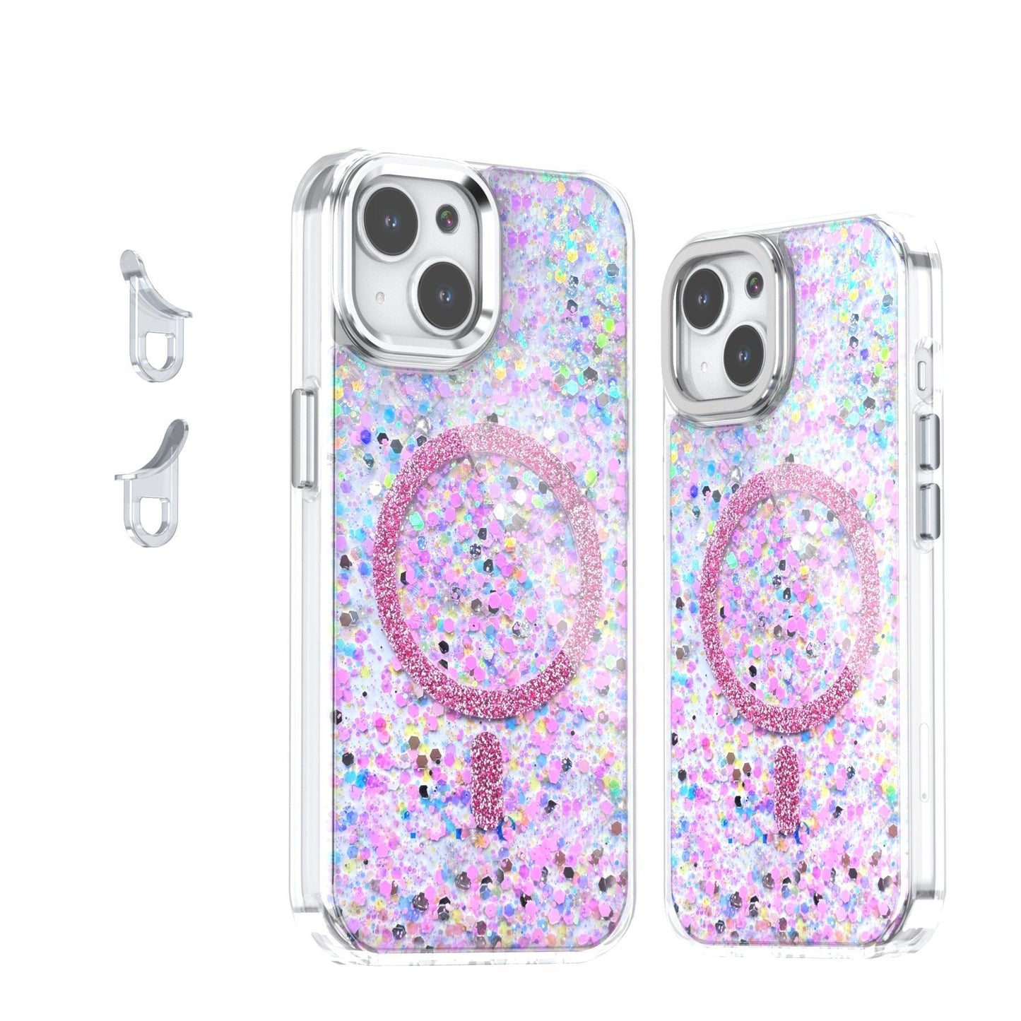 Creative Sequins Glitter Epoxy Magnetic Phone Case - Free Spirit Chic