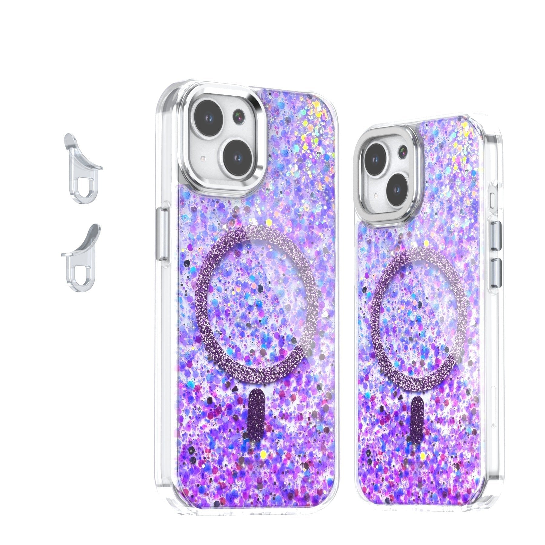 Creative Sequins Glitter Epoxy Magnetic Phone Case - Free Spirit Chic