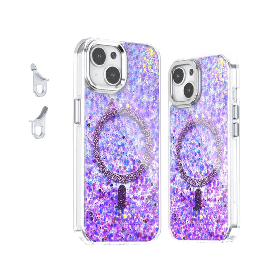 Creative Sequins Glitter Epoxy Magnetic Phone Case - Free Spirit Chic