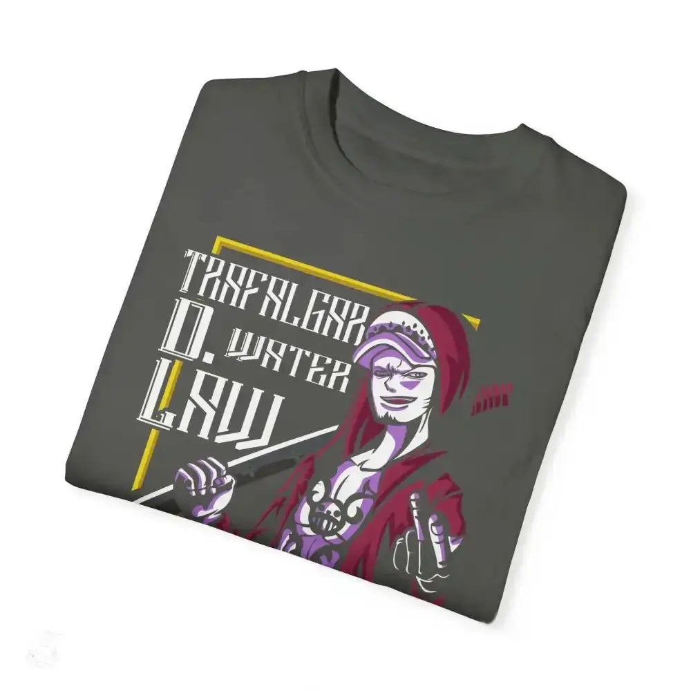 Elevate your style with our comfy garment - dyed pirate design tee - Free Spirit Chic