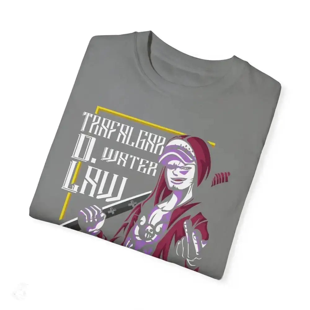 Elevate your style with our comfy garment - dyed pirate design tee - Free Spirit Chic