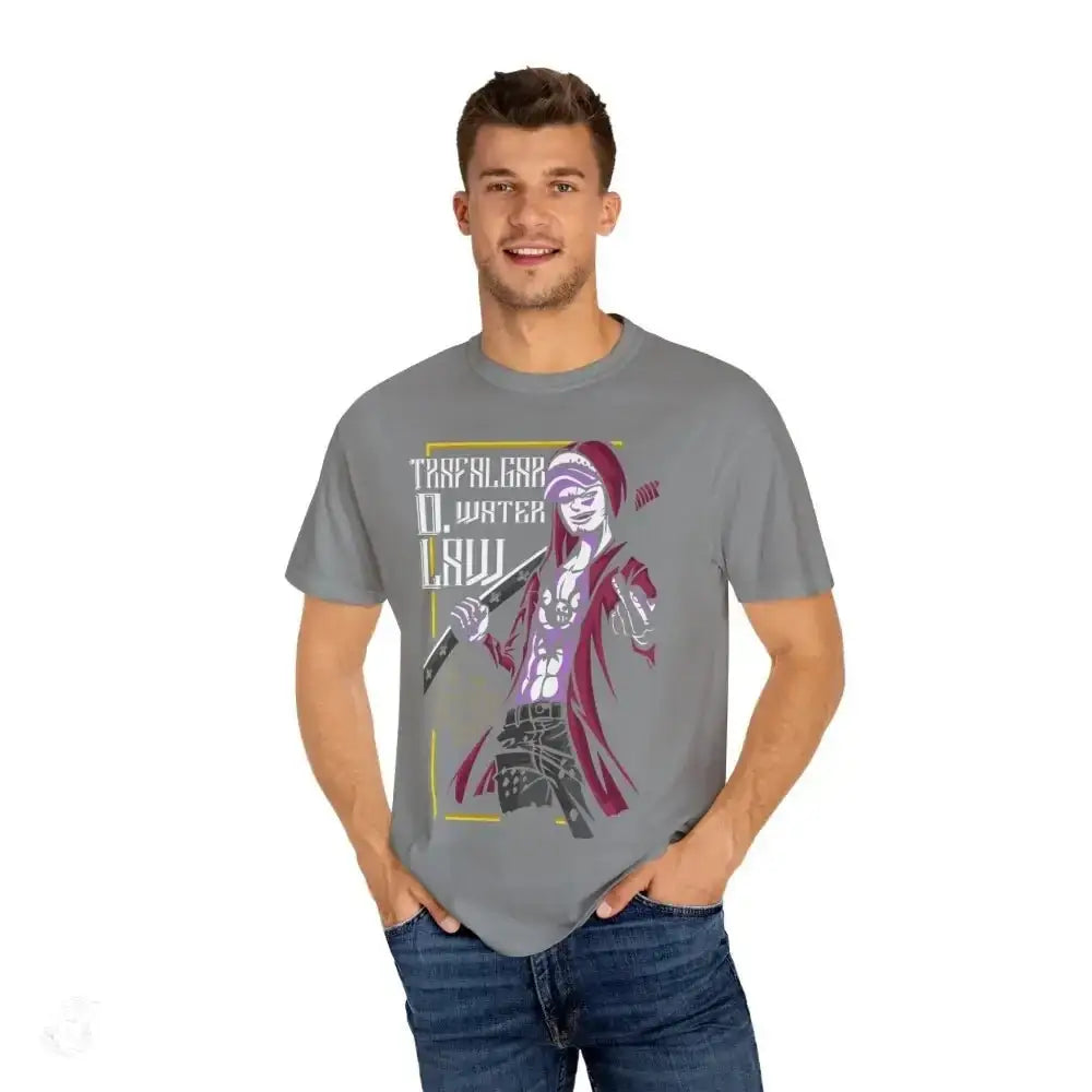 Elevate your style with our comfy garment - dyed pirate design tee - Free Spirit Chic