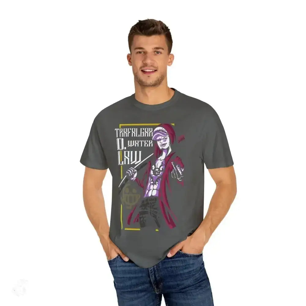 Elevate your style with our comfy garment - dyed pirate design tee - Free Spirit Chic