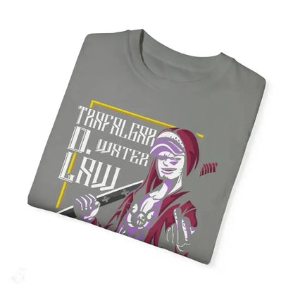 Elevate your style with our comfy garment - dyed pirate design tee - Free Spirit Chic