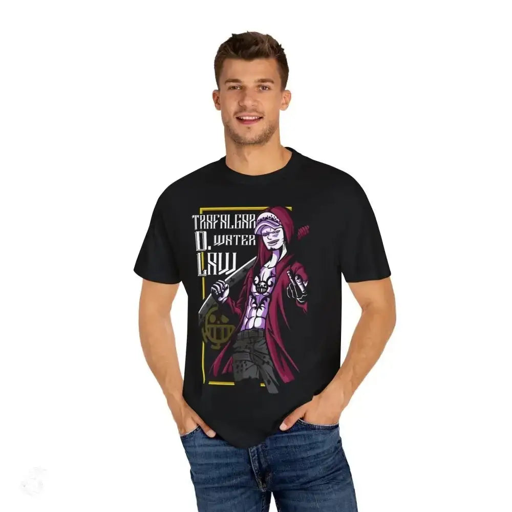 Elevate your style with our comfy garment - dyed pirate design tee - Free Spirit Chic