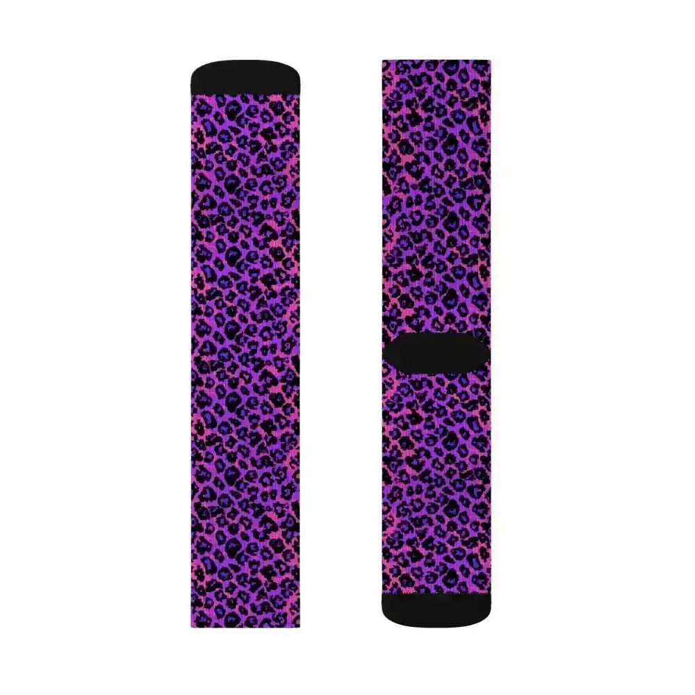 Fierce Purple Leopard Socks Require Selling Plan - Free Spirit Chic