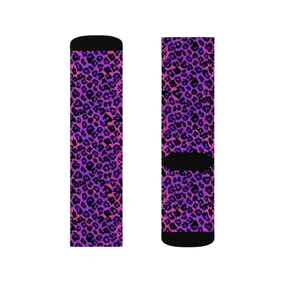 Fierce Purple Leopard Socks Require Selling Plan - Free Spirit Chic