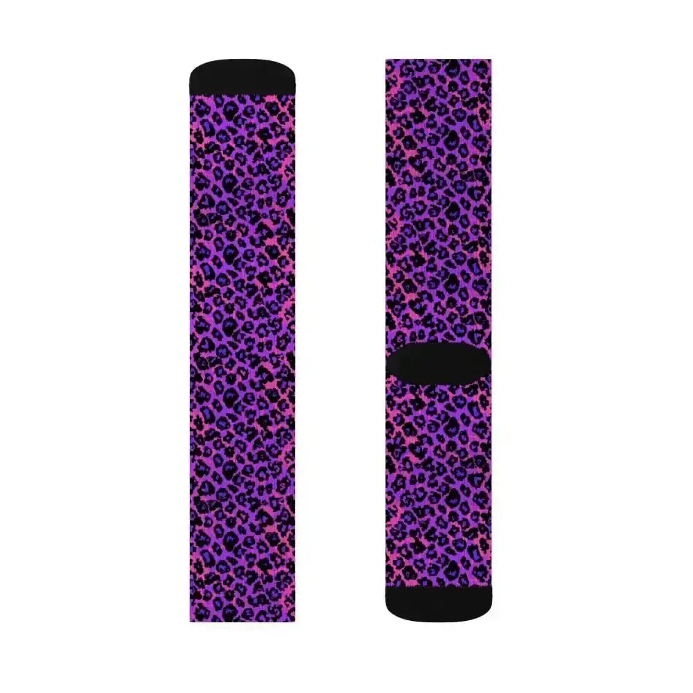 Fierce Purple Leopard Socks Require Selling Plan - Free Spirit Chic