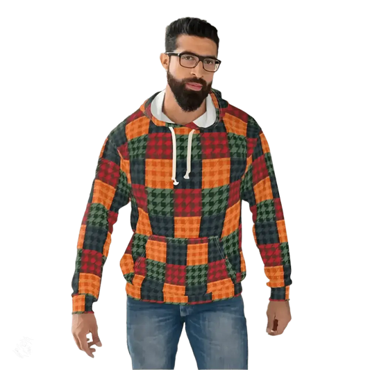 Free Spirit Chic Houndstooth Hoodie Rocks Trendy Vibes - Free Spirit Chic