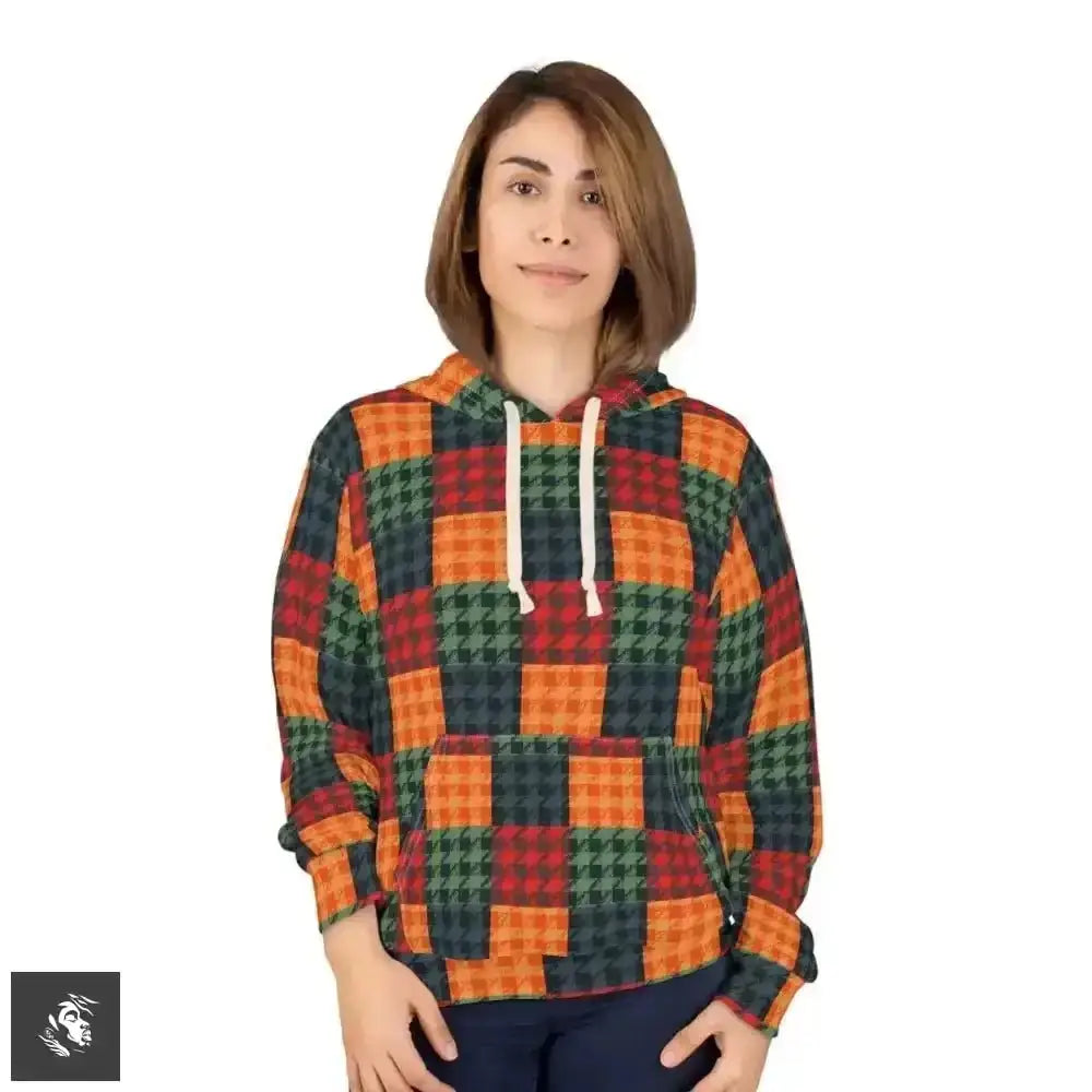 Free Spirit Chic Houndstooth Hoodie Rocks Trendy Vibes - Free Spirit Chic